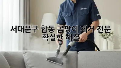 서대문구 합동 곰팡이 제거 전문 💯 확실한 해결!